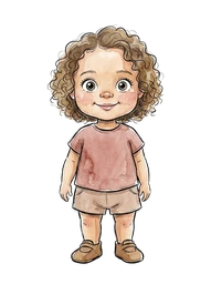 Long Curly Brown Hair Girl