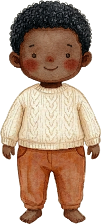 Coily Black Hair Boy - Toddler