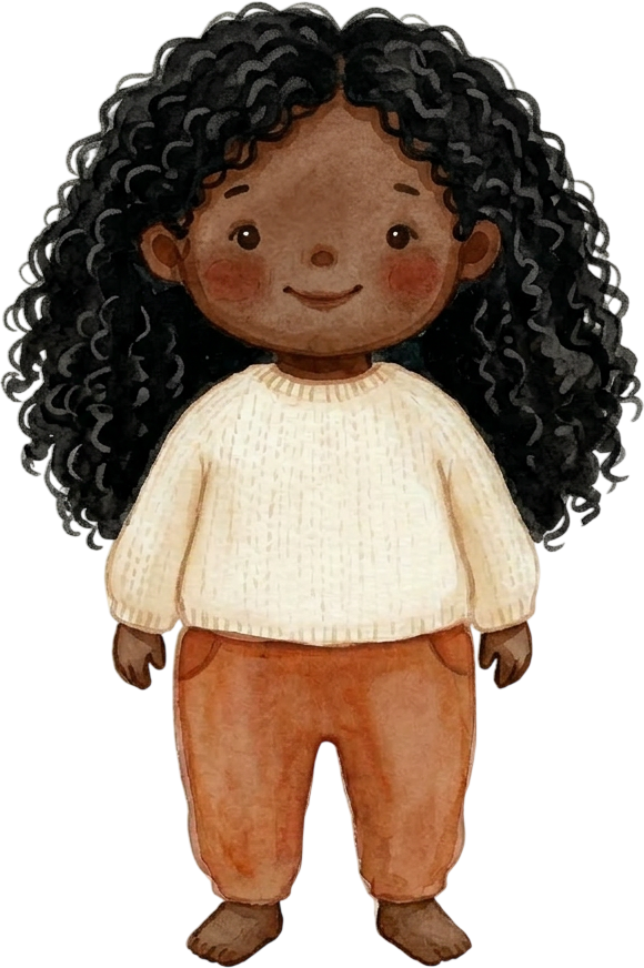 Braided Black Hair Girl - Toddler