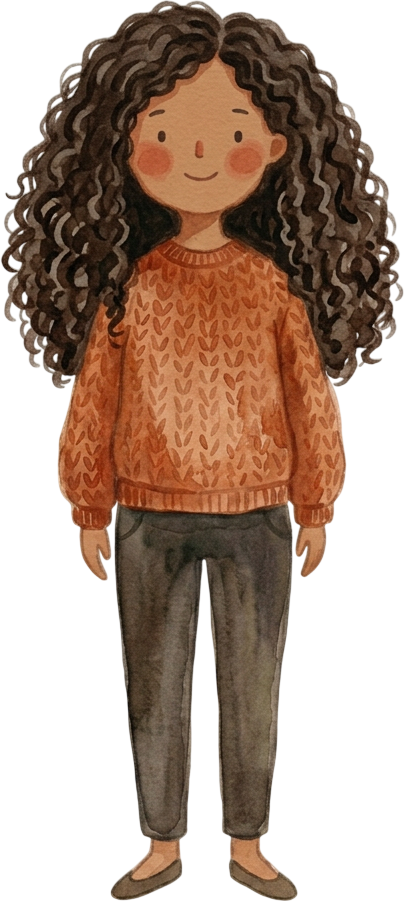 Coily Dark Brown Hair Woman - Parent