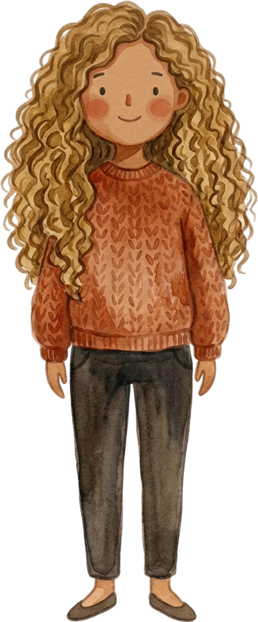 Pigtails Dark Blonde Hair Woman - Parent