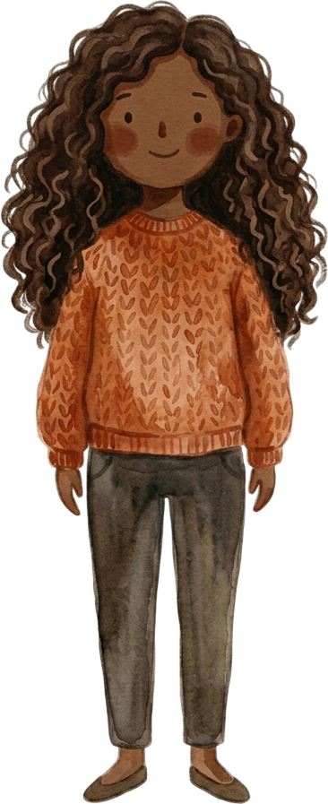 Ponytail Dark Brown Hair Woman - Parent