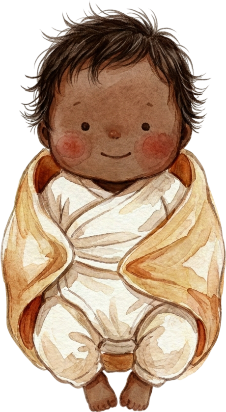 Curly Dark Brown Hair Newborn