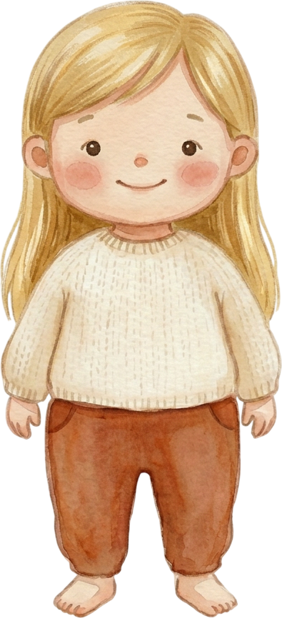 Straight Blonde Hair Girl - Toddler
