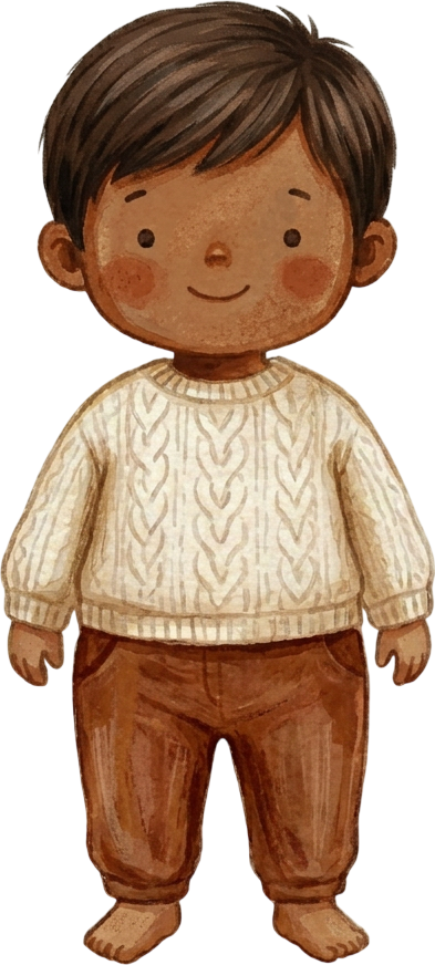 Straight Dark Brown Hair Boy - Toddler