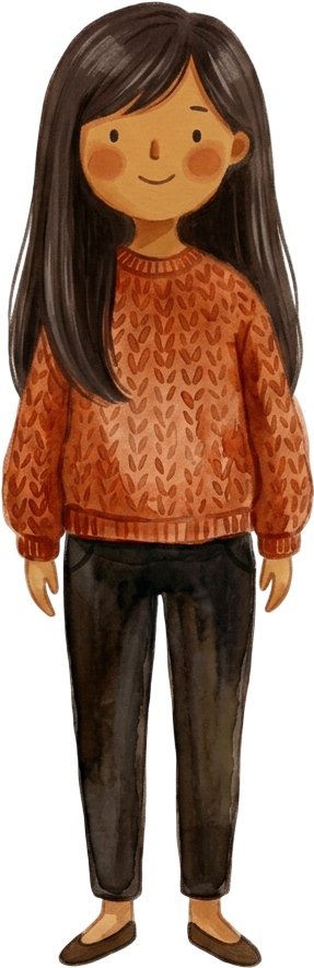 Braided Dark Brown Hair Woman - Parent