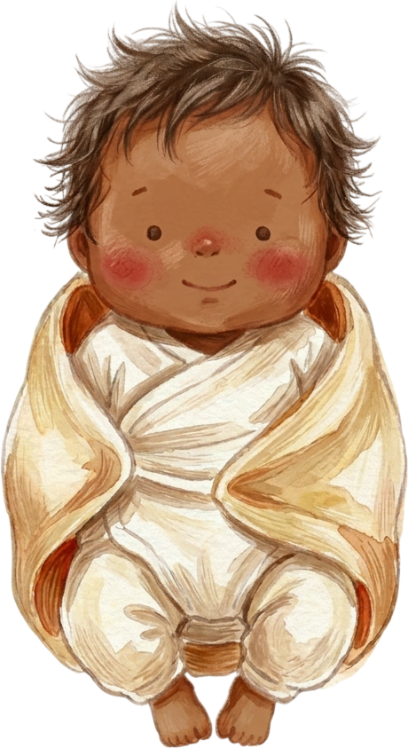 Straight Dark Brown Hair Newborn