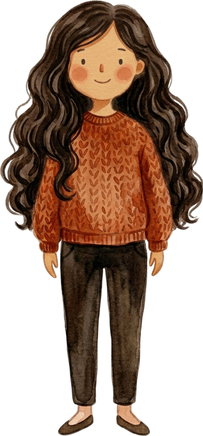Ponytail Dark Brown Hair Woman - Parent
