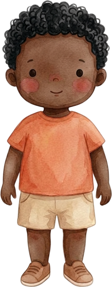 Coily Black Hair Boy - Toddler