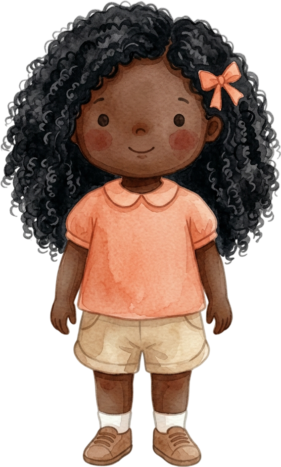 Braided Black Hair Girl - Toddler