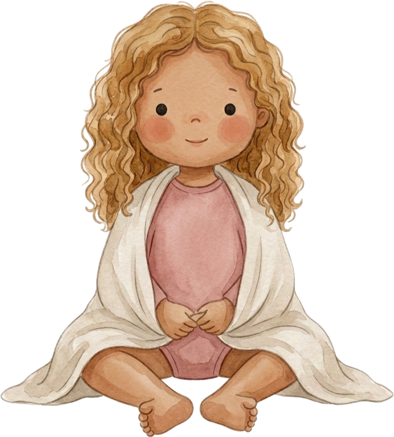 Pigtails Dark Blonde Hair Girl - Child
