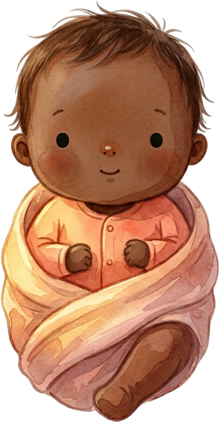 Curly Dark Brown Hair Newborn