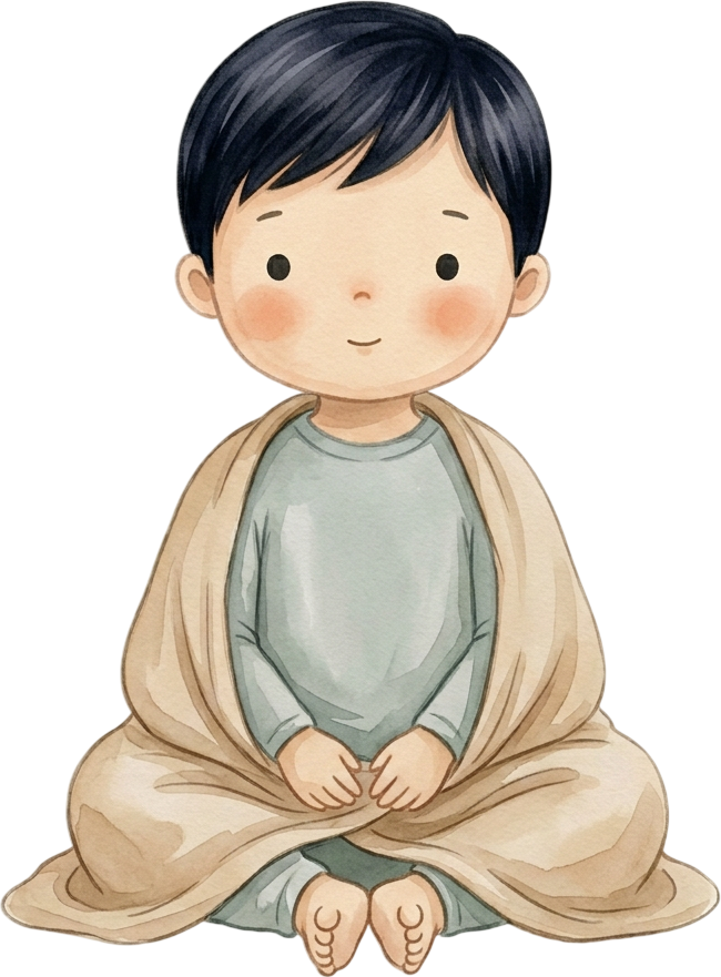 Straight Black Hair Boy - Child