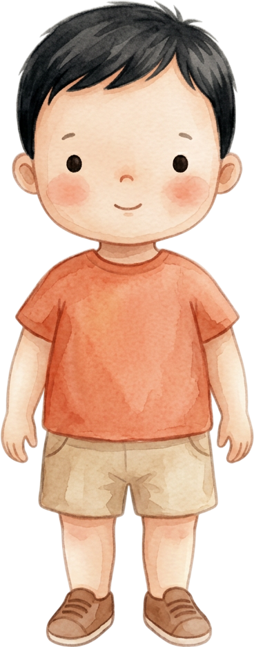 Straight Black Hair Boy - Toddler