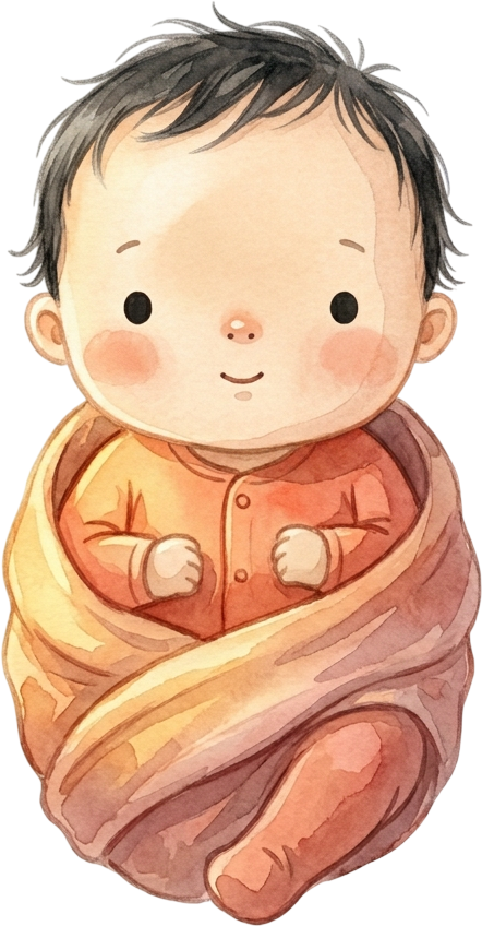 Straight Black Hair Newborn