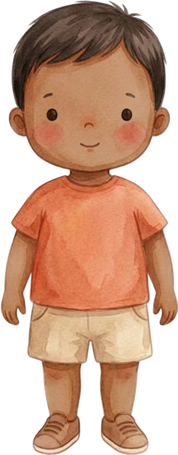 Straight Dark Brown Hair Boy - Toddler