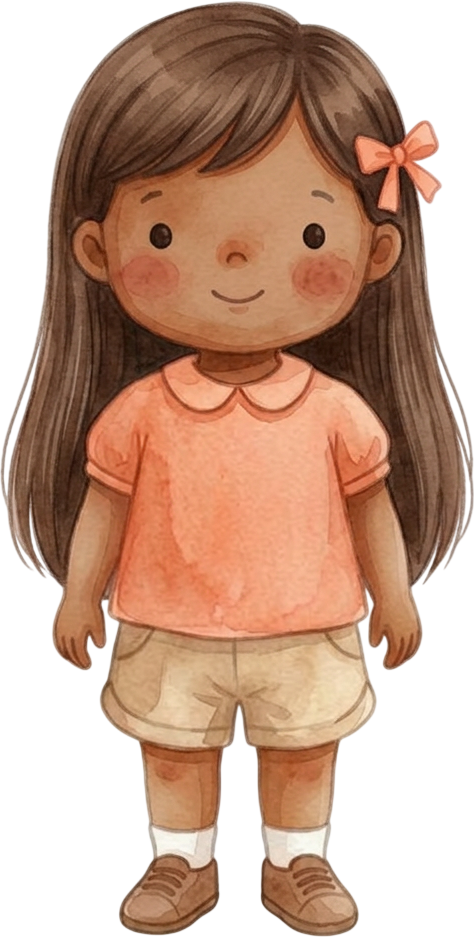 Braided Dark Brown Hair Girl - Toddler