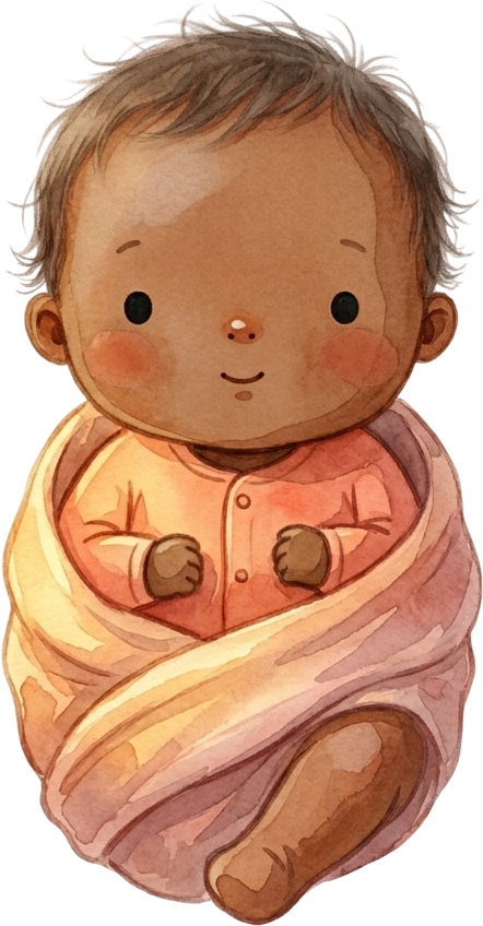 Straight Dark Brown Hair Newborn