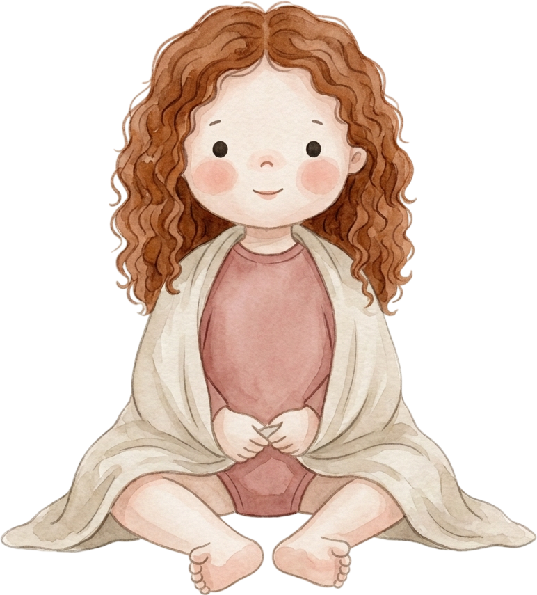 Wavy Auburn Hair Girl - Child
